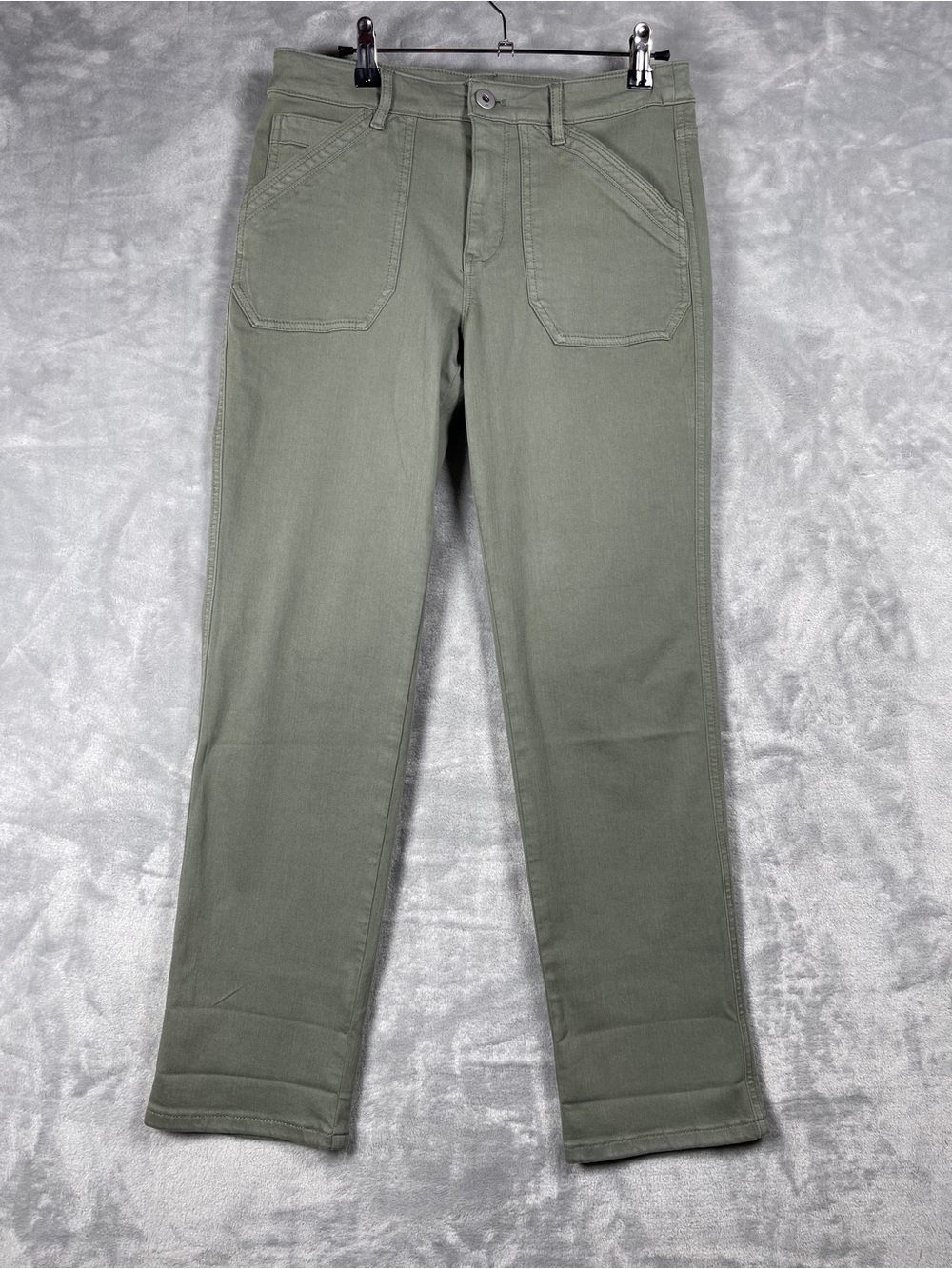 J. Jill Olive Green High-Rise Straight Jeans